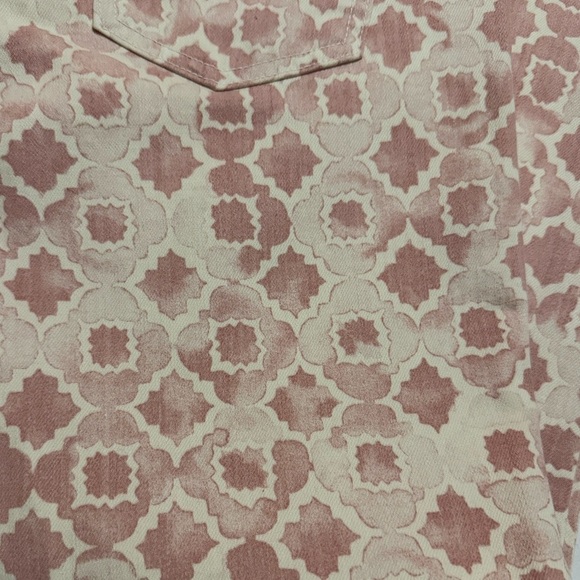 Current/Elliott Pink and Cream Medallion Patterned Skinny Jeans Size 27 - Picture 3 of 5